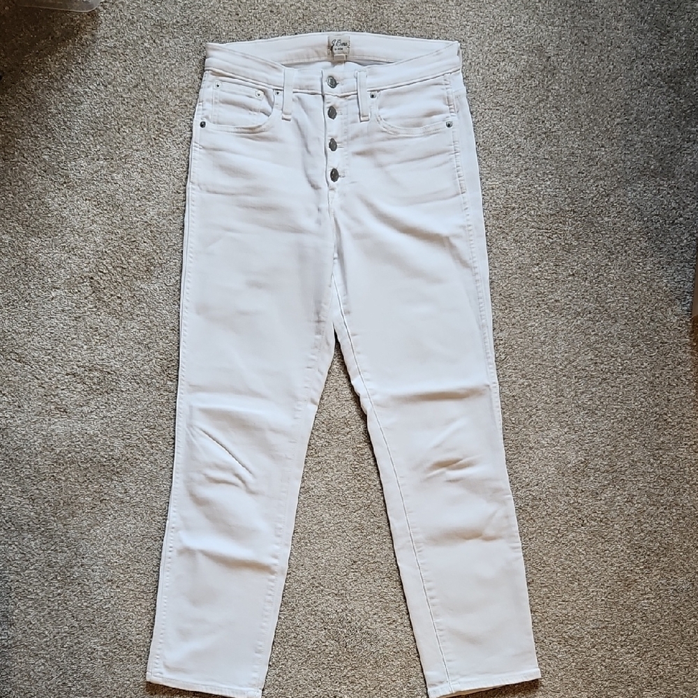 JCrew Vintage Straight white jeans